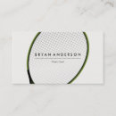 Search for tennis business cards Racquet