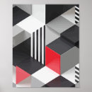 Search for red black white abstract art Stripes