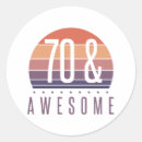 Search for 70th birthday stickers Retro