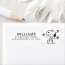 Search for peanuts return address labels Charles schulz