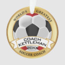 Search for soccer coach ornaments Black and white
