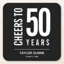 Search for 50th birthday coasters Modern typography
