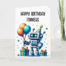 Search for robot birthday cards Coloring page