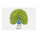Search for peacock placemats Illustration