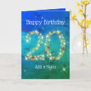 Search for 20th birthday cards Gold