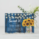 Search for sunflower sweet 16 invitations Rustic