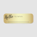 Search for golden name tags Elegant