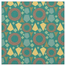Search for teal geometric fabric Atomic era