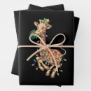 Search for giraffe christmas wrapping paper Santa