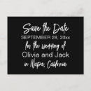 Search for black and white save the dates postcards Simple
