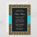 Search for leopard bridal shower invitations Blue