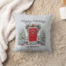 Search for happy holidays pillows snow