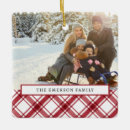 Search for buffalo plaid ornaments Newlywed