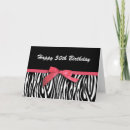 Search for zebra birthday cards Red