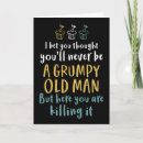 Search for humorous birthday cards getting old