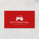 Search for tractor business cards Red