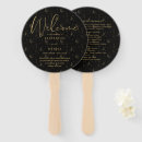 Search for celestial wedding programs Black and gold