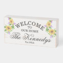 Search for welcome to our home plaques Floral