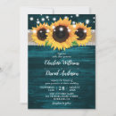 Search for teal sunflower wedding invitations Fall