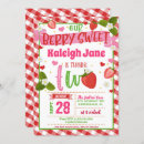Search for strawberry birthday invitations Berry sweet