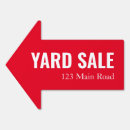 Search for garage sale signs Red and white