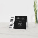 Search for piano thank you cards Black and white