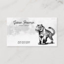 Search for tiger business cards Illustration