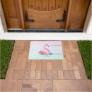 Search for pink flamingo doormats Stripes