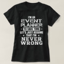 Search for event planner tshirts Job