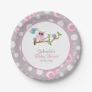 Search for pink and gray baby shower plates Floral