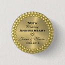 Search for anniversary buttons Gold