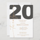 Search for 20th birthday invitations Minimal
