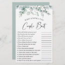 Search for who knows the couple best Watercolor