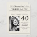 Search for breaking news invitations Black and white