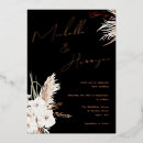 Search for black white gold wedding invitations Boho
