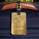 Search for gold luggage tags Glitter