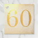 Search for 60th birthday favor tags Glitter