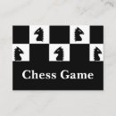 Search for chess business cards Black and white