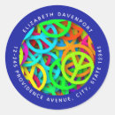 Search for peace sign return address labels Hippie