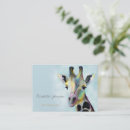 Search for giraffe business cards Watercolor