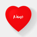 Search for heart shape paperweights Red