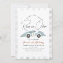 Search for blue race car invitations Modern