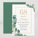 Search for 68th birthday invitations Elegant