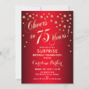 Search for surprise 75th birthday invitations Cheers to 75 years