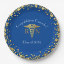 Search for blue and gold graduation plates Elegant