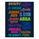 Search for names of god posters Yahweh