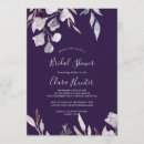 Search for purple and silver bridal shower invitations modern