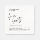 Search for couple fun facts wedding napkins Black and white