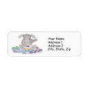 Search for bunny rabbit return address labels Whimsical
