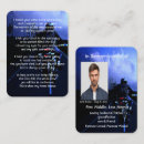 Search for memorial business cards Funeral